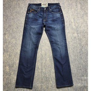 Ariat M7 Rocker Straight Jeans Mens 34x34 Blue Stretch Denim Western Casual